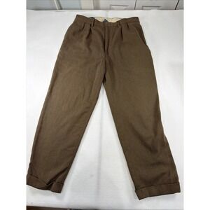 Polo Ralph Lauren‎ RN 41381 Brown Pleated Chino  pants 100% cotton men's  36/32
